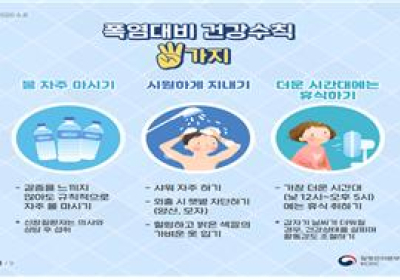 [건강정보] 전국적 무더위, 온열질환 예방수칙 준수 필요