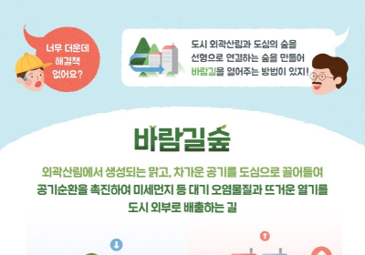 [생활정보] 광주시, 미세먼지 배출하는 ‘도시 바람길 숲’ 조성