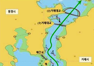 통영시와 거제시 사이 견내량수도 바닷길 개선