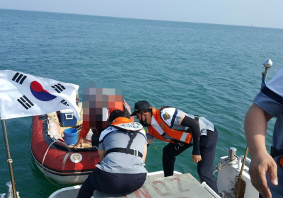 송정 해상에서 레저보트 표류 중 구조