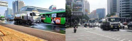 서울 도심 낮 시간대 집중 물청소…온도 낮추기