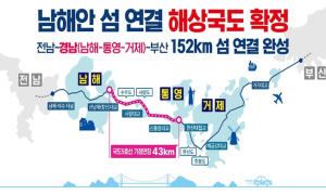 여수에서 부산까지...남해안 섬 연결하는 '꿈의 해상국도' 확정